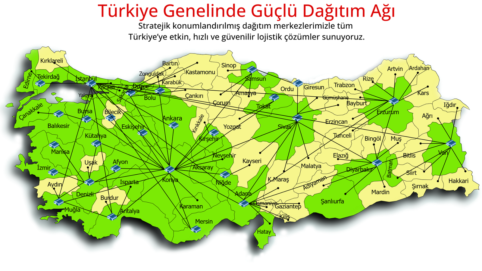 Türkiye Genelinde Güçlü Dağıtım Ağı (1)